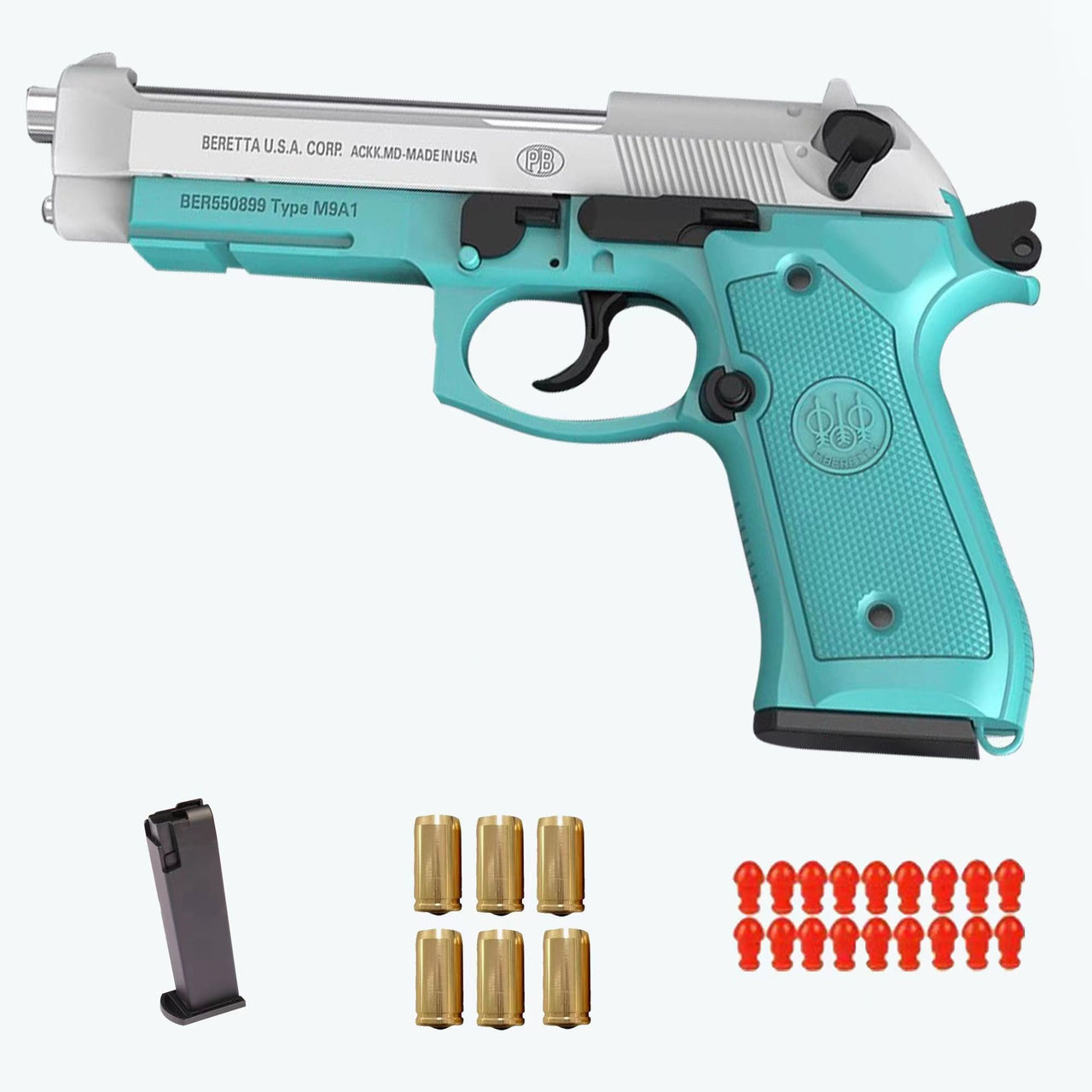 Beretta M92 Auto Shell Ejection Blowback Toy Gun