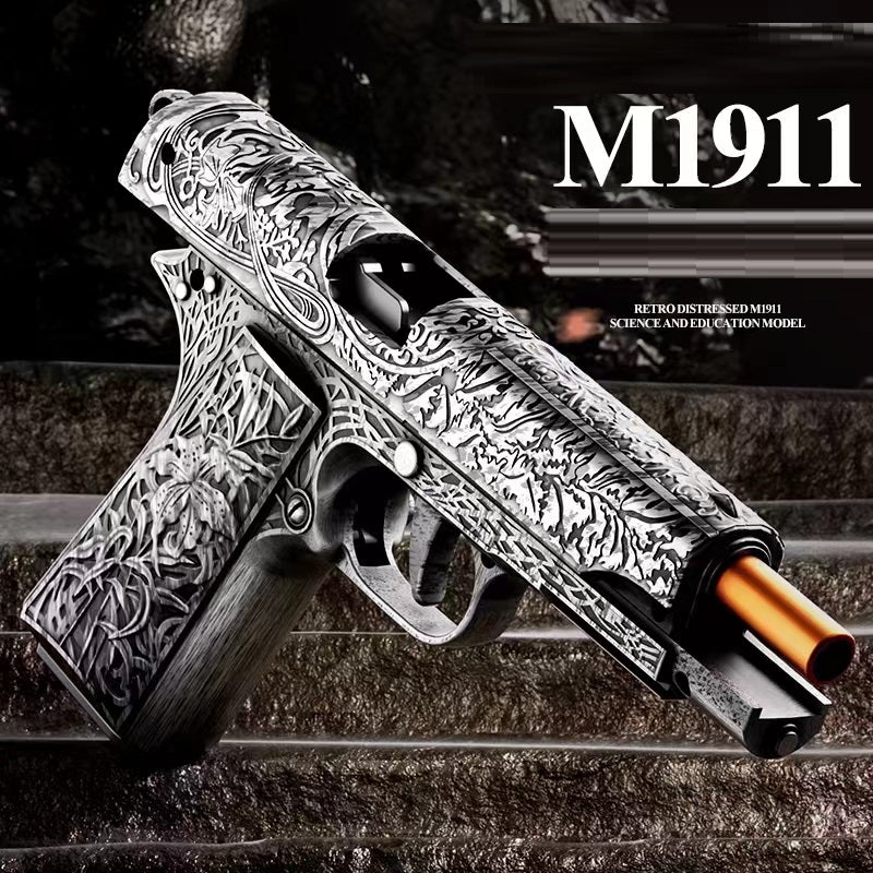 Engraved Colt M1911 Auto Shell Ejection Toy Gun