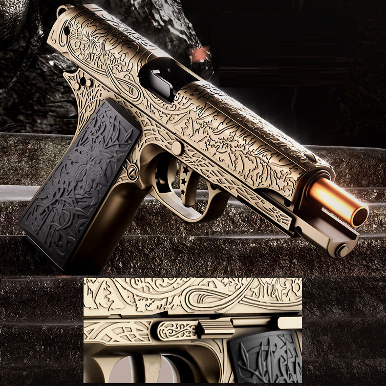 Engraved Colt M1911 Auto Shell Ejection Toy Gun