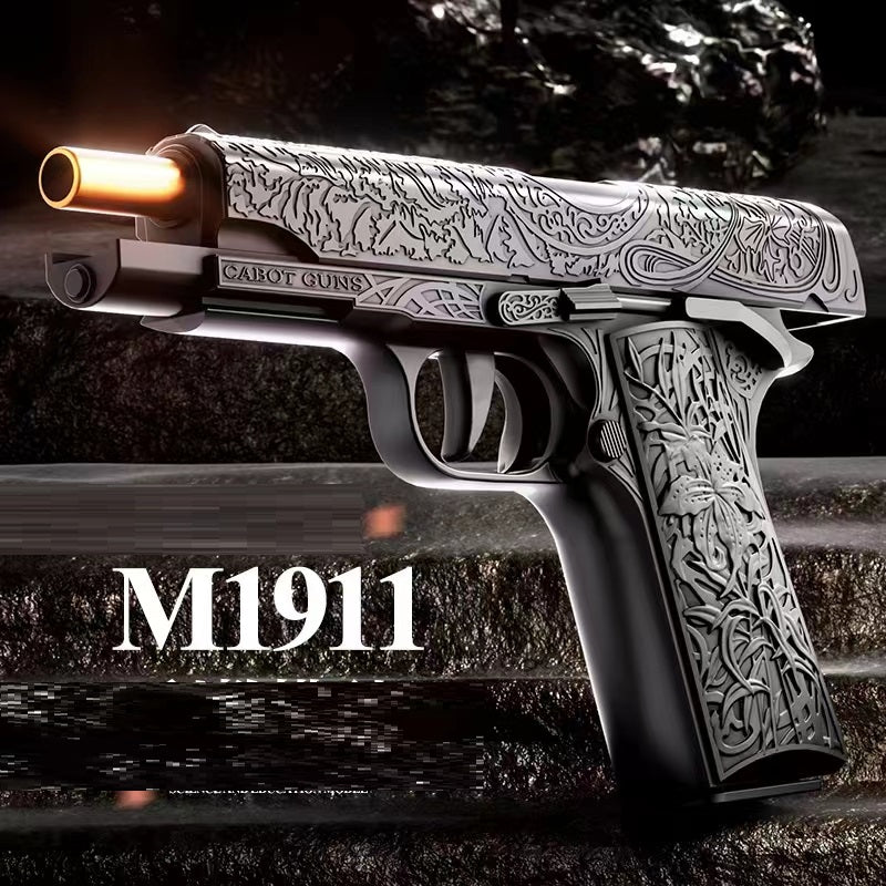Engraved Colt M1911 Auto Shell Ejection Toy Gun