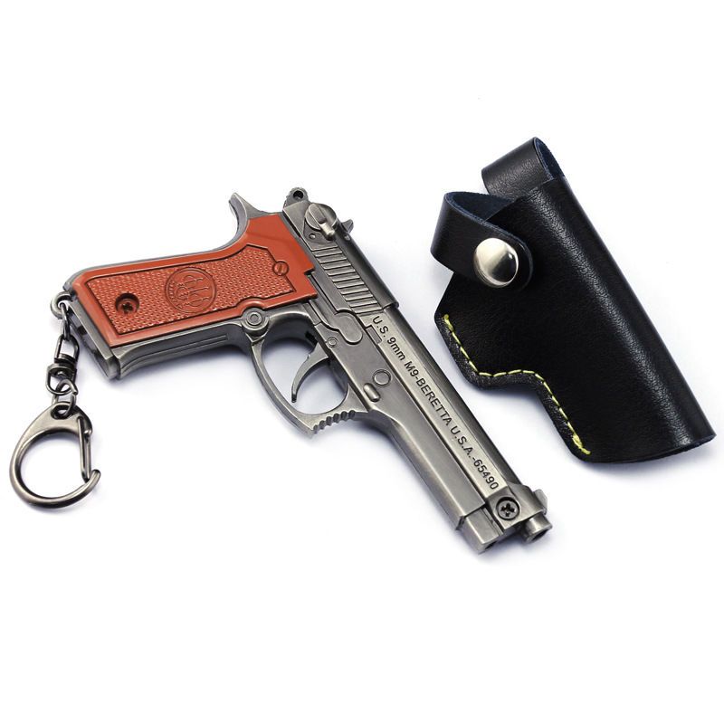 Mini R1895 Revolver P92 Toy Gun Keychain