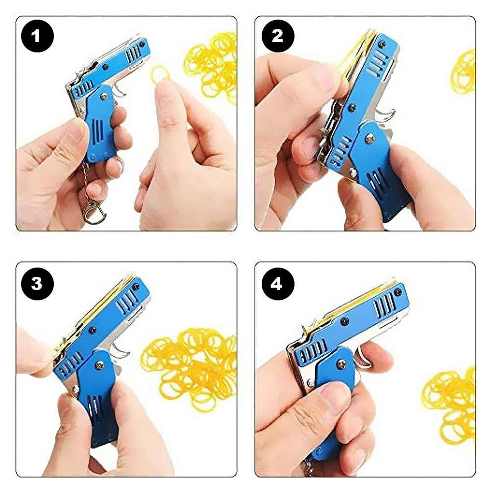 Mini Folding Rubber Band Gun