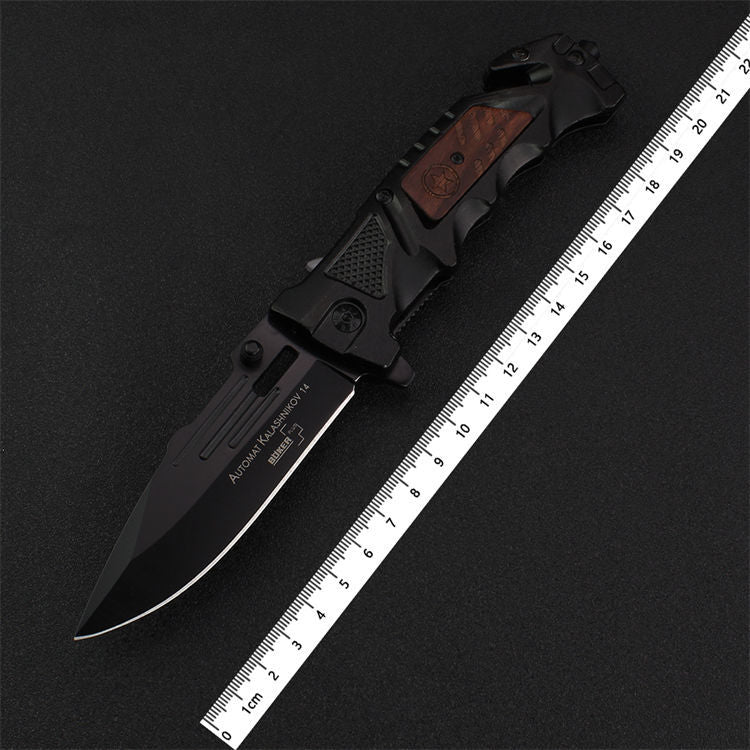 Black Cord Folding Knife