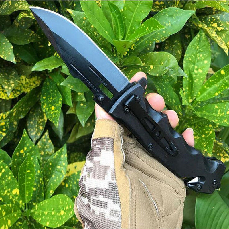 Black Cord Folding Knife