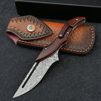 Thumbnail for Damascus Mechanical folding knife