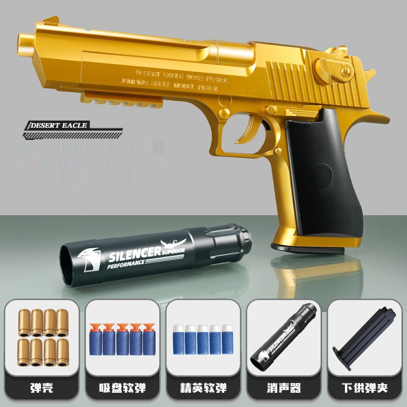 Desert Eagle Golden Gun Toys Boy Joga Fora Arma Pistola Softball