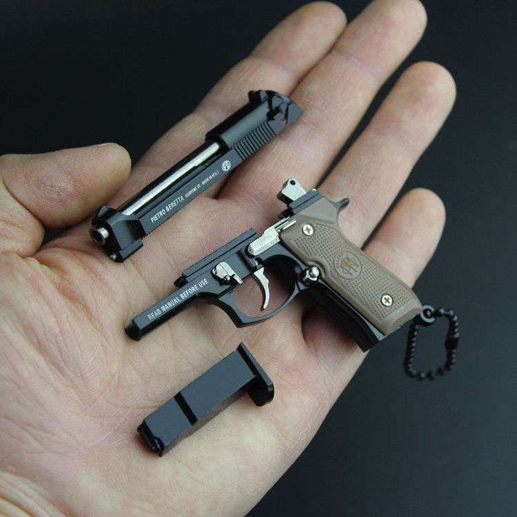 Mini Beretta M92 Toy Pistol Keychain