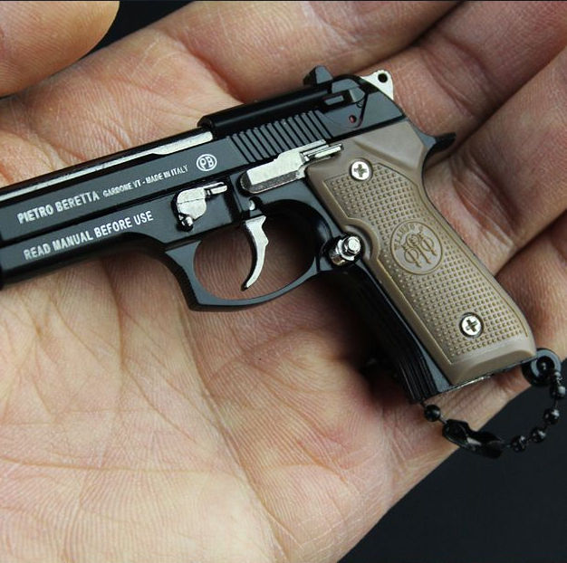Mini Beretta M92 Toy Pistol Keychain