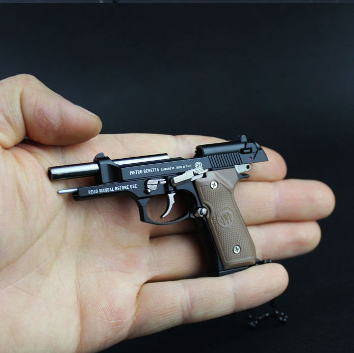 Mini Beretta M92 Toy Pistol Keychain