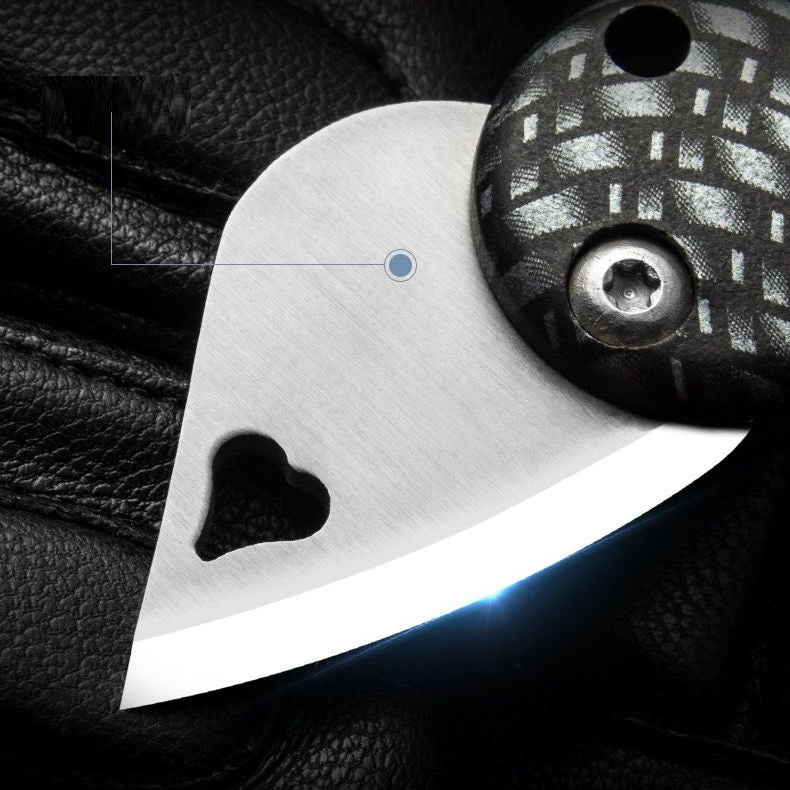 Folding Heart-Shaped Keychain Knife