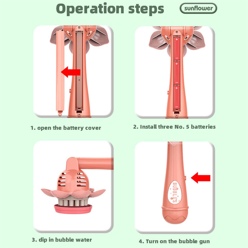Sunflower Bubble Gun