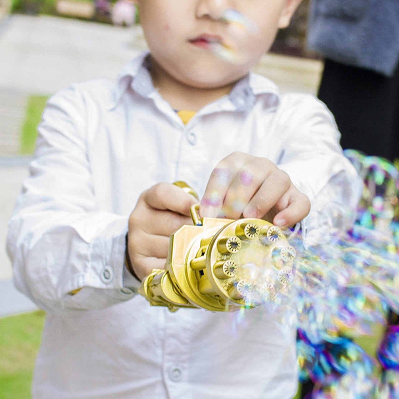 Gatling Bubble Machine with Bubble Liquid