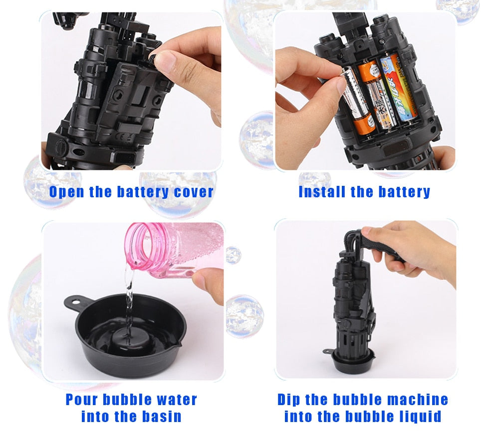 Gatling Bubble Machine