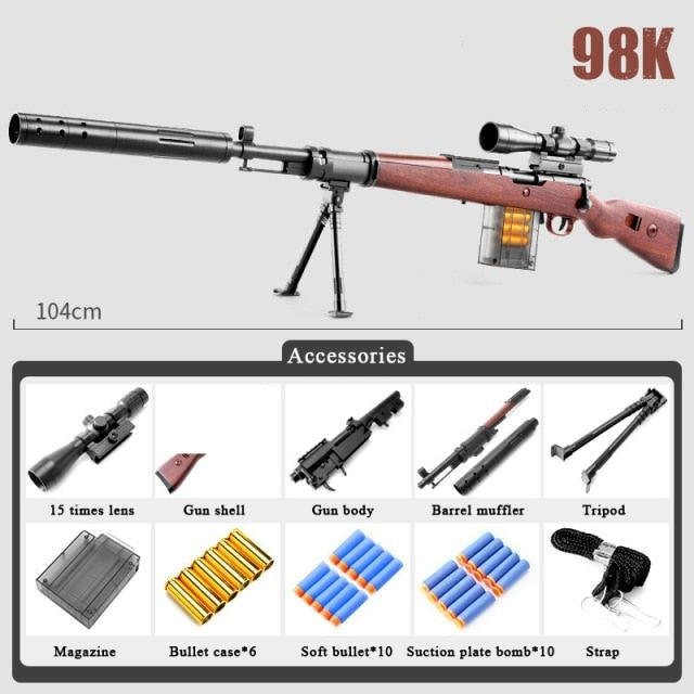 AWM 98k M24 Soft Bullet Sniper Toy