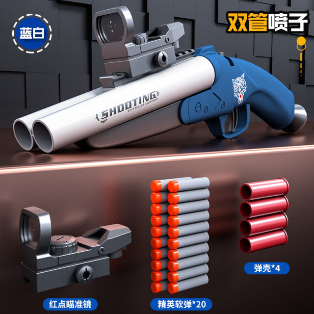 HDS68 Double Barrel Soft Bullet Shotgun Toy