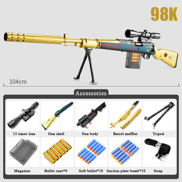 AWM 98k M24 Soft Bullet Sniper Toy