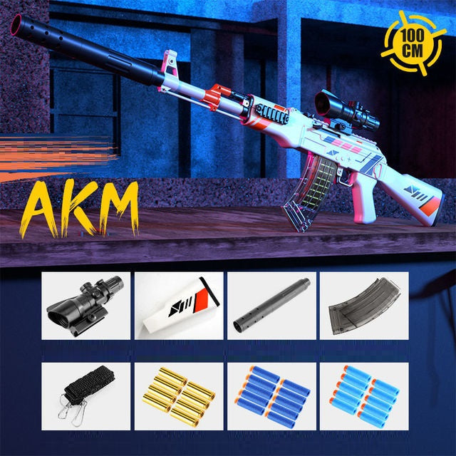 AK47 Shell Ejection Soft Bullet Toy