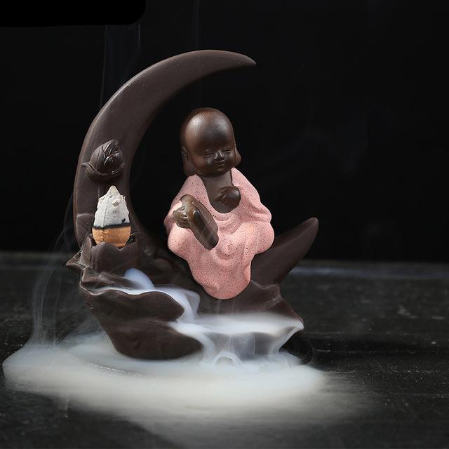 Monk On The Moon Incense Holder