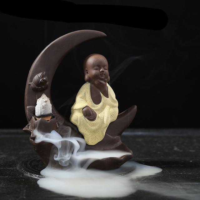 Monk On The Moon Incense Holder