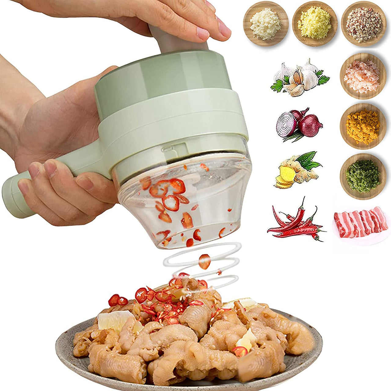 4 in 1 Handheld Electric Vegetable Cutter